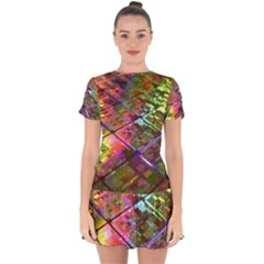 Technology Circuit Computer Drop Hem Mini Chiffon Dress by BangZart