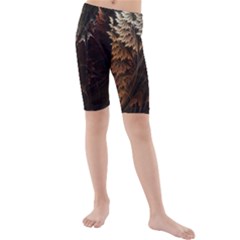 Fractalius Abstract Forests Fractal Fractals Kids  Mid Length Swim Shorts