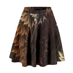 Fractalius Abstract Forests Fractal Fractals High Waist Skirt