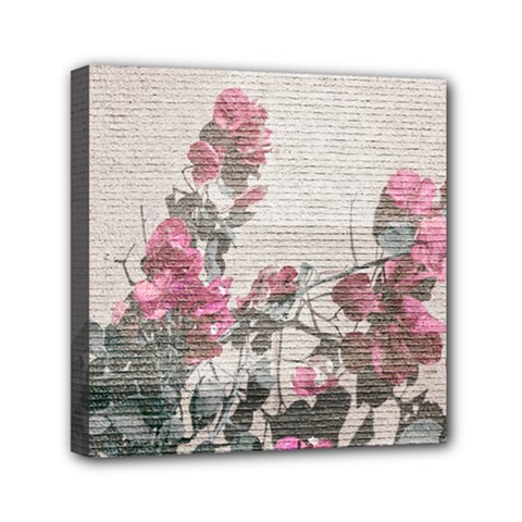 Shabby Chic Style Floral Photo Mini Canvas 6  X 6 