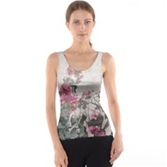 Shabby Chic Style Floral Photo Tank Top by dflcprintsclothing