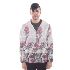 Shabby Chic Style Floral Photo Hooded Wind Breaker (men)