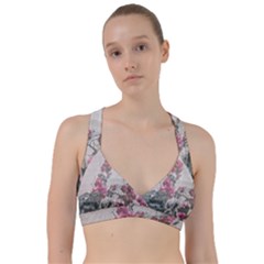 Shabby Chic Style Floral Photo Sweetheart Sports Bra by dflcprintsclothing