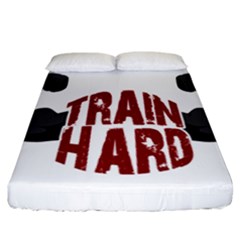 Train Hard Fitted Sheet (california King Size) by Valentinaart