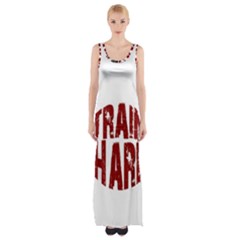 Train Hard Maxi Thigh Split Dress by Valentinaart