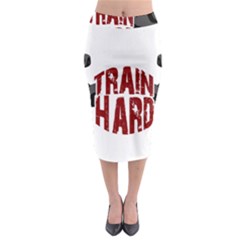 Train Hard Midi Pencil Skirt by Valentinaart