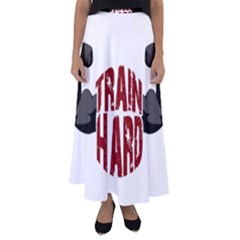 Train Hard Flared Maxi Skirt by Valentinaart