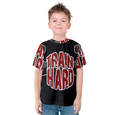 Train Hard Kids  Cotton Tee by Valentinaart