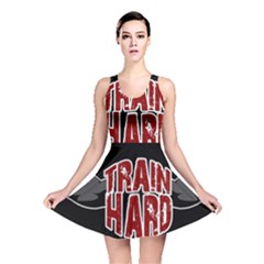 Train Hard Reversible Skater Dress by Valentinaart