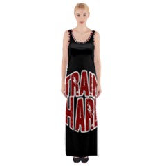 Train Hard Maxi Thigh Split Dress by Valentinaart