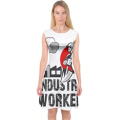 Industry Worker  Capsleeve Midi Dress by Valentinaart