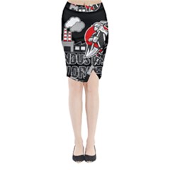 Industry Worker  Midi Wrap Pencil Skirt by Valentinaart