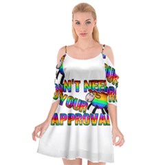 Dont Need Your Approval Cutout Spaghetti Strap Chiffon Dress by Valentinaart