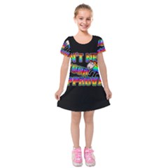 Dont Need Your Approval Kids  Short Sleeve Velvet Dress by Valentinaart