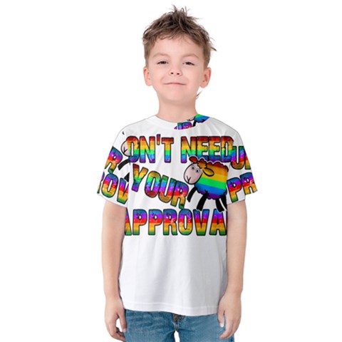 Dont Need Your Approval Kids  Cotton Tee by Valentinaart