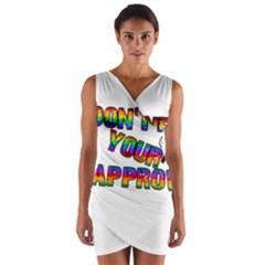 Dont Need Your Approval Wrap Front Bodycon Dress by Valentinaart