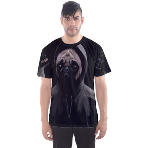 Gangsta Pug Men s Sports Mesh Tee by Valentinaart