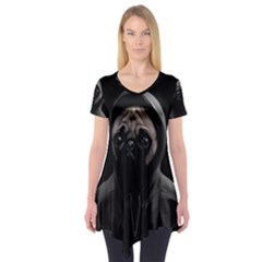 Gangsta Pug Short Sleeve Tunic  by Valentinaart