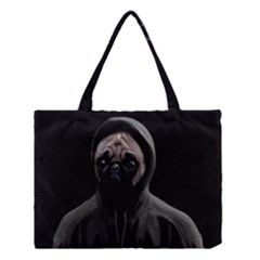 Gangsta Pug Medium Tote Bag by Valentinaart