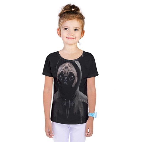 Gangsta Pug Kids  One Piece Tee by Valentinaart