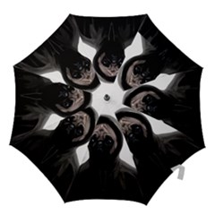 Gangsta Pug Hook Handle Umbrellas (medium) by Valentinaart