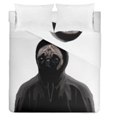 Gangsta Pug Duvet Cover Double Side (queen Size) by Valentinaart