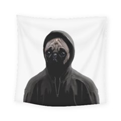 Gangsta Pug Square Tapestry (small) by Valentinaart