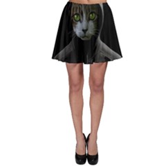 Gangsta Cat Skater Skirt by Valentinaart