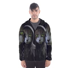 Gangsta Cat Hooded Wind Breaker (men) by Valentinaart