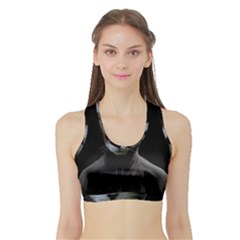 Gangsta Cat Sports Bra With Border by Valentinaart