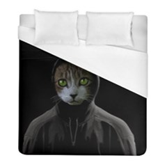 Gangsta Cat Duvet Cover (full/ Double Size) by Valentinaart