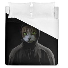 Gangsta Cat Duvet Cover (queen Size) by Valentinaart