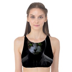 Gangsta Cat Tank Bikini Top