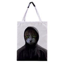 Gangsta Cat Classic Tote Bag by Valentinaart