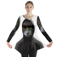 Gangsta Cat Long Sleeve Tunic  by Valentinaart