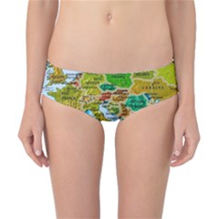 World Map Classic Bikini Bottoms by BangZart