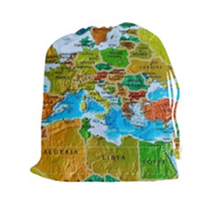 World Map Drawstring Pouches (xxl)