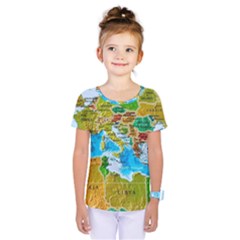 World Map Kids  One Piece Tee