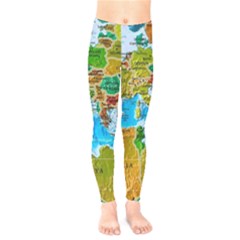 World Map Kids  Legging