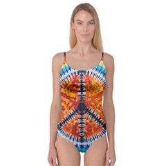 Tie Dye Peace Sign Camisole Leotard  by BangZart