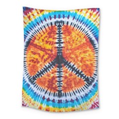 Tie Dye Peace Sign Medium Tapestry by BangZart