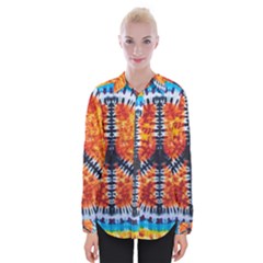 Tie Dye Peace Sign Womens Long Sleeve Shirt