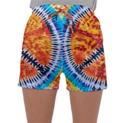 Tie Dye Peace Sign Sleepwear Shorts by BangZart