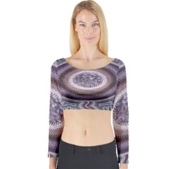 Spirit Of The Child Australian Aboriginal Art Long Sleeve Crop Top by BangZart