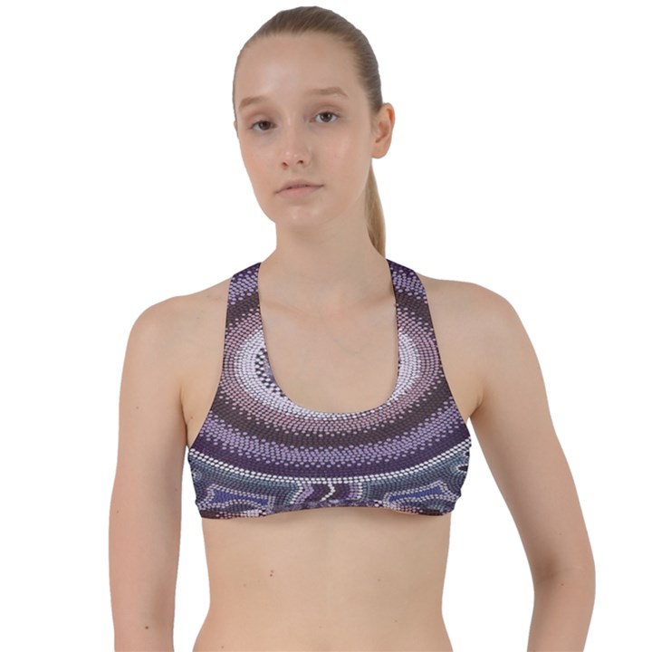 Spirit Of The Child Australian Aboriginal Art Criss Cross Racerback Sports Bra