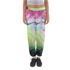 Forests Stunning Glimmer Paintings Sunlight Blooms Plants Love Seasons Traditional Art Flowers Sunsh Women s Jogger Sweatpants by BangZart