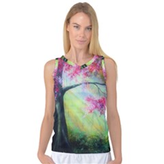 Forests Stunning Glimmer Paintings Sunlight Blooms Plants Love Seasons Traditional Art Flowers Sunsh Women s Basketball Tank Top by BangZart