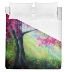 Forests Stunning Glimmer Paintings Sunlight Blooms Plants Love Seasons Traditional Art Flowers Sunsh Duvet Cover (queen Size) by BangZart