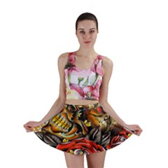 Flower Art Traditional Mini Skirt by BangZart