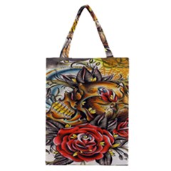 Flower Art Traditional Classic Tote Bag by BangZart